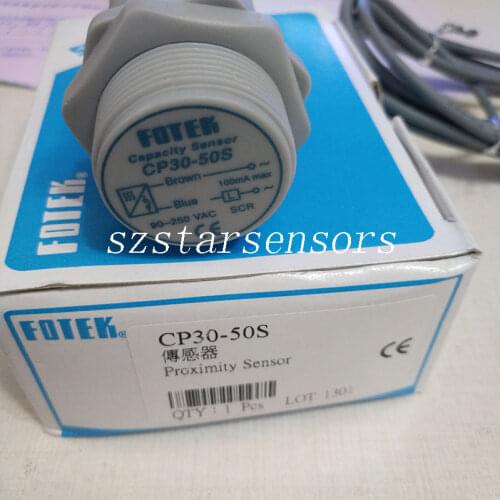 CP30-50S CP30-50SB FOTEK M30 Cylindrical Capacitive Proximity Switch Sensors SCR 90-250VAC New & Original