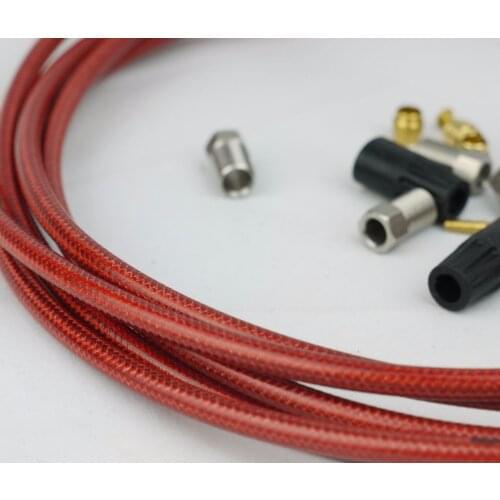 HYDRAULIC BRAKE KEVLAR BRAIDED YARN HOSE KIT RED SUIT FOR SHIMANO XTR2007-2009,XT 2008-2009,LX 2005-2008 ,DEORE 2005-2009 3M