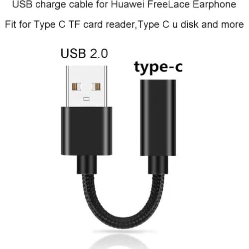 USB 2.0 to Type C Female Cable for Huawei FreeLace Earphone USB C Flash Drive