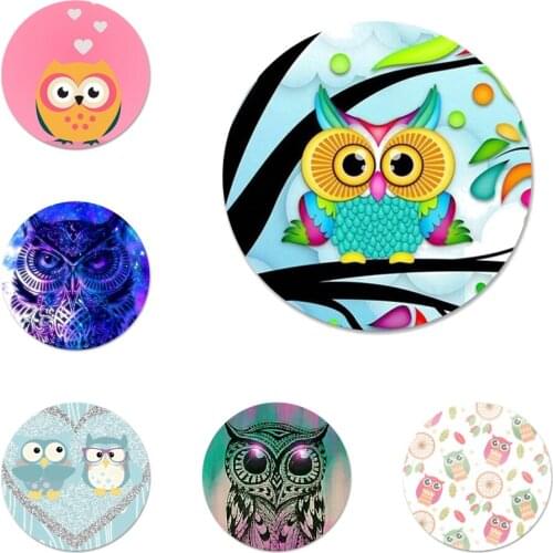 Colorful the owl Pattern Icons Pins Badge Decoration Brooches Metal Badges For Clothes Backpack Decoration