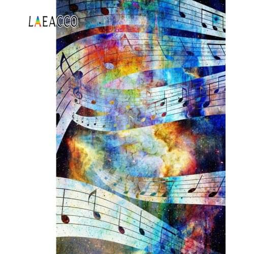 Laeacco Graffiti Music Note Coloful Color Wall Party Grunge Baby Photo Backgrounds Photography Backdrops Photocall Photo Studio
