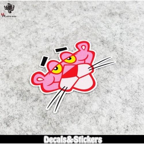 NO.LN254 Cartoon Pink Tiger MOTO GP Reflective Sticker Car Sticker Decals Racing Motorcycle Windshield Bike Tank cup