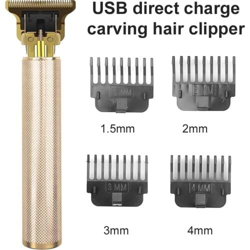 R Type Electric Hair Trimmer Hair Clipper Portable 0Mm Cordless T9 Metal Hair Shaver Trimmers Hair Styling Tool Machine for Man