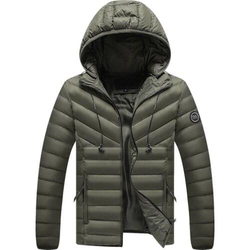2021 Winter Mens Warm Parkas Casual Overcoat With Removable Hood Cotton Padded Thick Thermal Outerwear Windbreaker