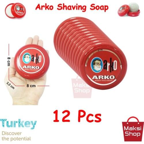 Arko Shaving Soap 90 g * 12 Pcs Bowl Razor Shaving Soap Abundant Foam Cleaning Easy Cleaning Easy Rinsing Face does Not irritate