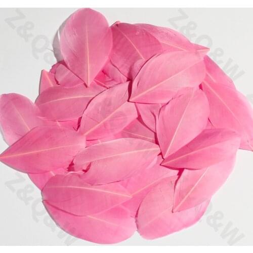Natural 5-10CM goose feather floating head dyed leather pink 100 to 1000PCS DIY jewelry dream catcher birthday gift accessories