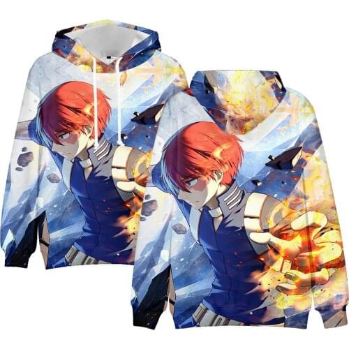 2021 New Cool Kids Clothing My Hero Academia Hoodies Children Sweatshirts Hip Hop Streetwear Hooded Boys Girls Anime Pullovers