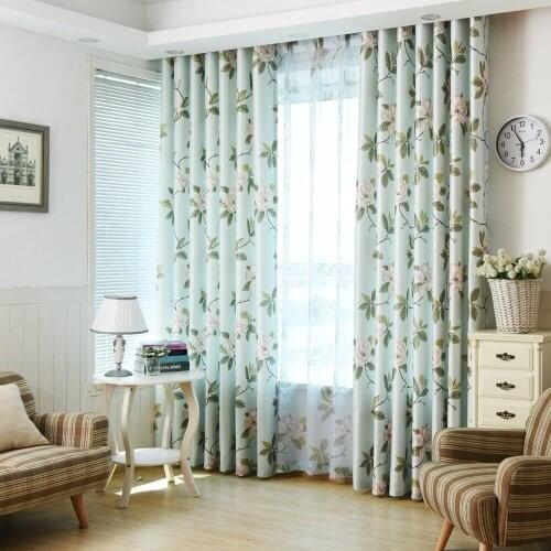New Hot Curtains Tulles for Living Room Bedroom Kitchen Door Customized Ready Made Elegant Floral Blackout Country Fresh Style