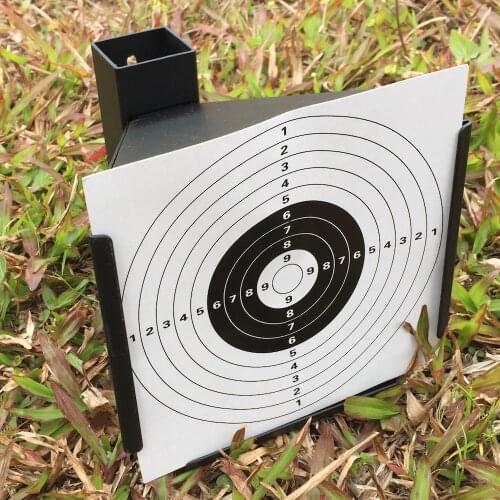 Pellet Trap & Target with 20 Pcs of Bulls-eyes2 Paper Targets for Outdoor & Indoor Sports, Slingshot, airsoft, Hunting, Pistol