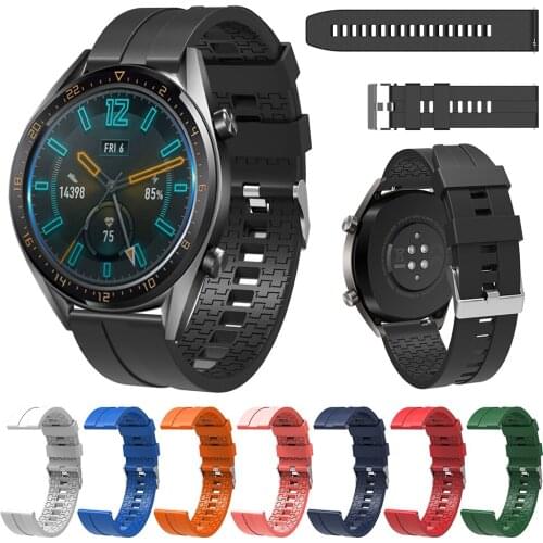 22 mm Silicone Watchbands For Huawei Watch GT/Honor Magic Replacement Strap Band Fashion Wrist Watch Sport Strap Band