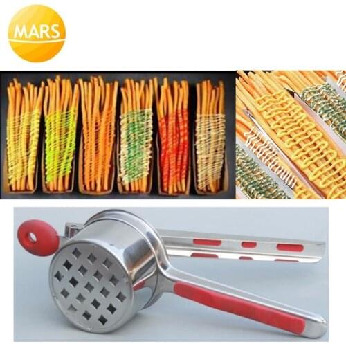 20cm 30cm Long French Fries Maker Machine Hand Press Footlong Fries Cutter Manual Potato Chips Squeezer