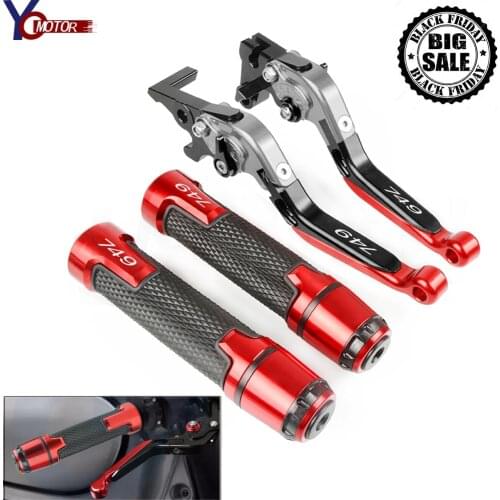 For DUCATI 749 749S 749R 2003-2006 2005 2004 2003 Motorcycle CNC Accessories Brake Clutch Lever and Handle bar Grips Handbar