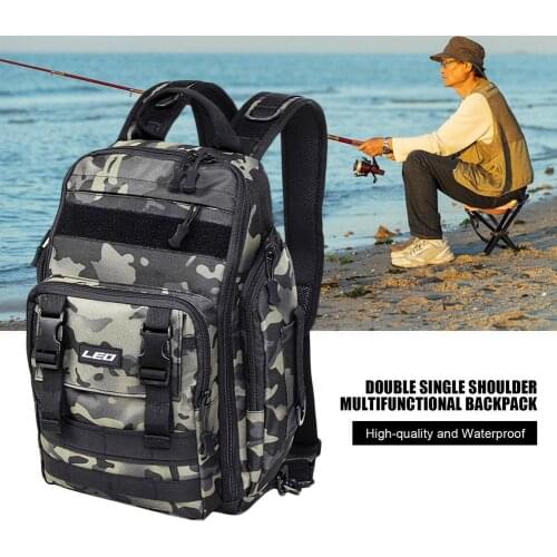 Fishing Tackle Backpack Large Waterproof Camouflage Storage Bag Outdoor Sport Camping Climbing Backpack Travel Men Bag