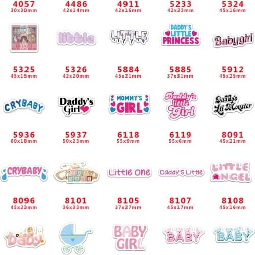 DIY Craft Supplies Sewing Accessories Cartoon Baby Printed Planar Resins Mold 30 Pieces. PR-4057