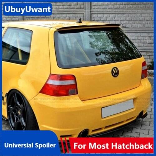 UBUYUWANT Universal Rear Roof Lip Spoiler For 99-06 VW Golf 4 MK4 R32 ABS Plastic Hatchback Spoiler Car Tail Wing Decoration