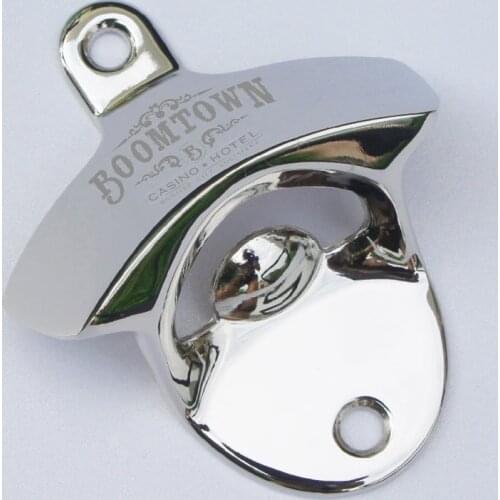 High Quality Glossy Wall Mounted Bottle Opener Custom Logo Engraved Bar Beer Bottle Opener Personalized Bottle Openers 20pcs