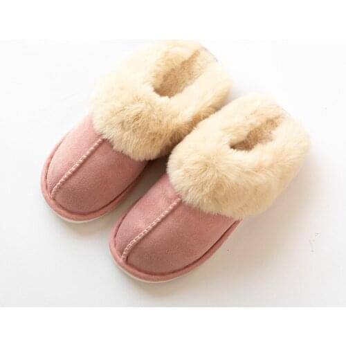 Female Winter Indoor Soft Slipper Comfortable Plush Shoes Women Warm Home Shoes Cotton Simple Household Slipper Women Shoes