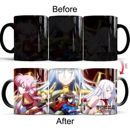 1Pcs New 350ml Creative Langrisser Magic Color Changing Mug Coffee Milk Ceramic Cup Best Gift for Children Birthday Home Party