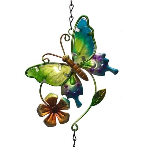 1pcs Creactive Iron Art Butterfly Wind Chimes Hanging Windbells Yard Garden Decor Pendant for Mothers Day Christmas Birthday