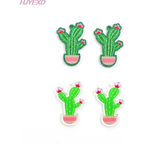 10pcs /lot) Cactus Acrylic For Earring Blanks Cactus jewlery Earring accessories