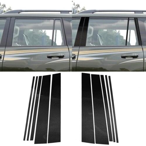 10Pcs Window B-pillar Door Post Stickers for Toyota Land Cruiser Prado 2010-2018 Exterior Accessories