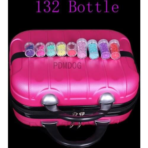 132 Bottles Diamond Painting Storage Box Bead Container Embroidery Accessories Diamond Bead Organizer Funnel and Stickers