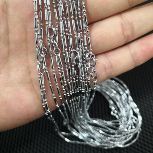 16PCS/lot 50cm/20 inches High Quality Bead Bamboo Copper Chains For Charms Pendants Jewely Making Findings No Fade Color