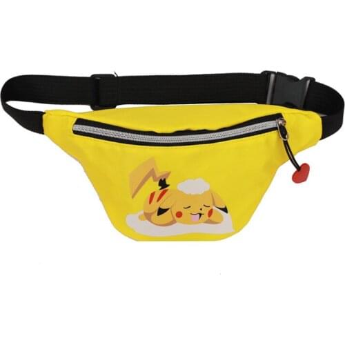 2021 Pokemon Creative Chest Bag for Boys Cartoon Anime Pikachu Printed Bags Small Outdoor Shoulder Messenger Bag Kids Boys Gifts