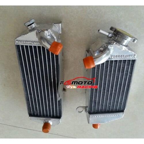 Brand New Aluminum Radiator For Kawasaki KDX200 Set Pair Cap Hose Lot 1989-1994