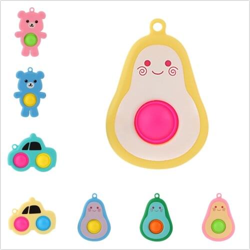 Antistress Toy Mini simple dimple fidget sensory toy for kids kawaii bear car Avocado chidren gift Simpl Dimmer Anti stress
