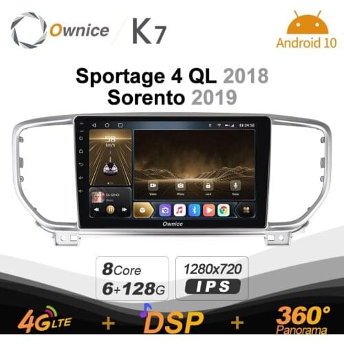 Carplay K7 6G+128G Car Radio for Kia Sportage 4 QL 2018 Sorento 2019 android 10.0 support Atmosphere Lamp 360 4G LTE 1280*720