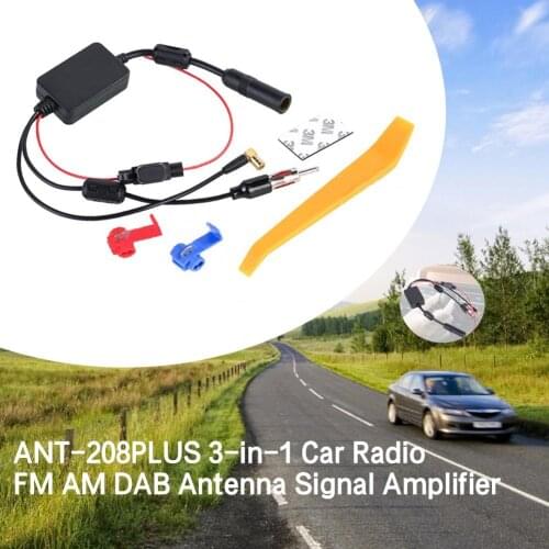 3-in-1 Car Radio FM AM DAB Antenna Signal Amplifier Wireless Receiver Digital Radio Signal Amplification Quality Car Accessories