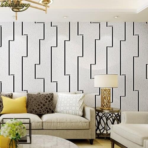 Beibehang papel de parede 3d Geometric abstract stripes Wall Paper Roll Bar Restaurant Coffee wallpaper for walls 3 d Bedroom