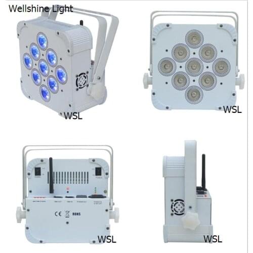 Free Shipping 2pcs/lot 9*10w mini battery led par wash beam spot stage effect