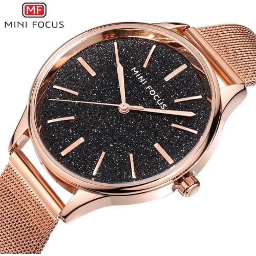 MINIFOCUS Luxury Women Watches Waterproof Lady Watch for Woman Rose Gold Fashion Ladies Wristwatch Montre Femme Relogio Feminino