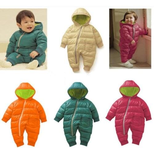 Baby Winter Warm Thick Waterproof Rompers For Baby Girls Infant Clothing Overalls Jumpsuit Costume Newborn Baby Boys Clothes