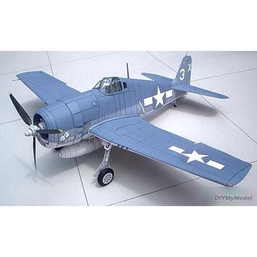 DIYMyModeI Us f6f-5n hellcat DIY Handcraft Paper Model KIT Handmade Toy Puzzles Gift Movie props