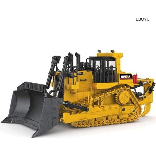 EBOYU 1:50 Diecast Bulldozer Track Type Tractor Alloy Dozer Models Construction Vehicle Simulated Bulldozer Gift Toy for Kids