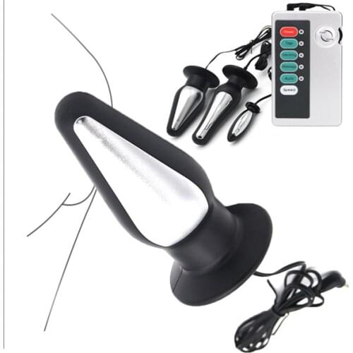 Electric Shock Vagina Anal Butt Plug Dildo Vibrator Prostate Massage Anal Dilation Electric stimulator Medical Sex Toy Couple