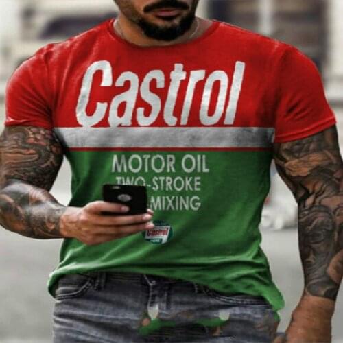 European and American style summer mens T-shirt retro Harajuku street football team 3D digital printing casual sports T-shirt