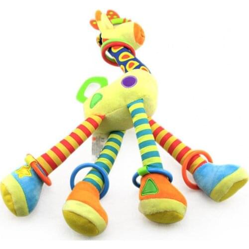 Handbells Soft Sounding Giraffe Rattles Baby Animal Handbell for Holiday
