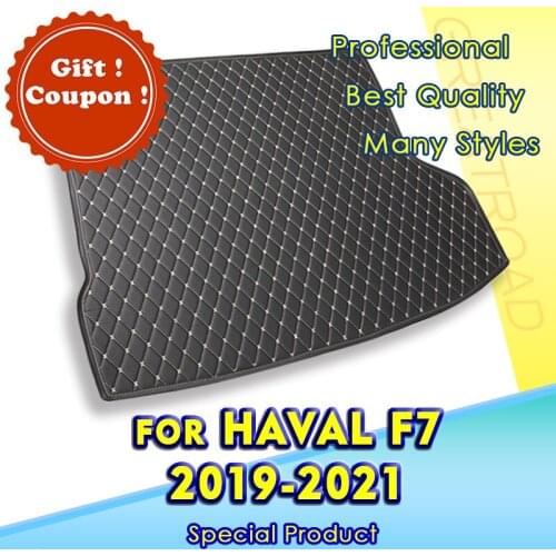 Car Trunk Mat For HAVAL F7 2019 2020 2021 Cargo Liner Carpet Interior Accessories Cover