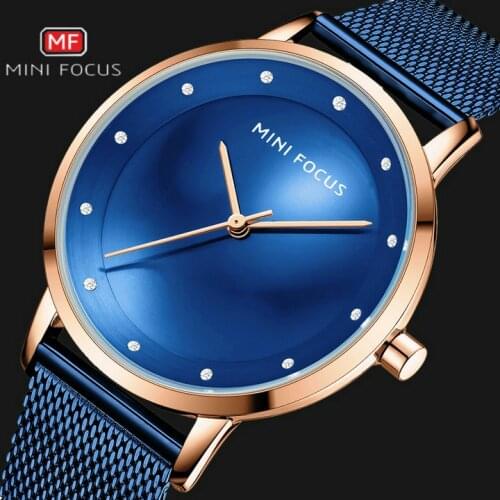 MINIFOCUS Dress Minimalist Sapphire Watch Women Japan Quartz Movement Beauty Blue Mesh Bracelet Clock Lady Waterproof 2020 NEW