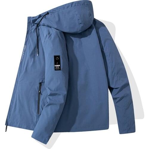 Mens Casual Bomber Jacket Men 2021 New Trend Hoodie Baseball Collar Streetwear Coat Male Fashion Win Spring Jackets Men