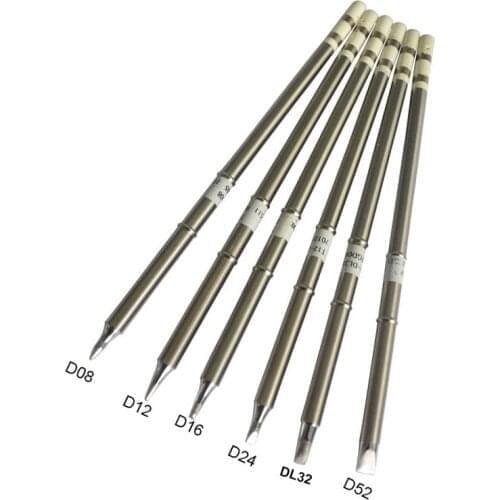 Gudhep T12 Soldering Iron Tips T12-D08 D12 D16 D24 D32 D4 D52 Replacement Tips for hakko Fx951 FX950 Soldering Station