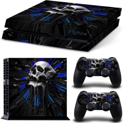 New Skull3 PS4 Skin Sticker for Playstation 4 Console & 2 Controllers Decal Vinyl Protective Skins Style 1