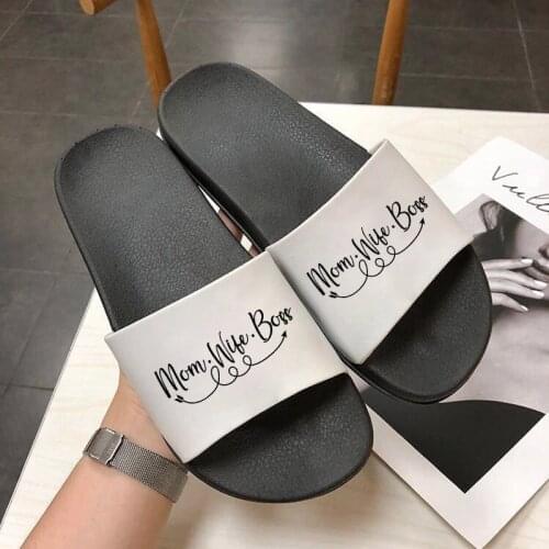 Shoes for Women Home Slippers Flip Flops Pattern Open Toe Indoor Slides Fashion Non-slip Flat Slides beach sandals Ladies shoes