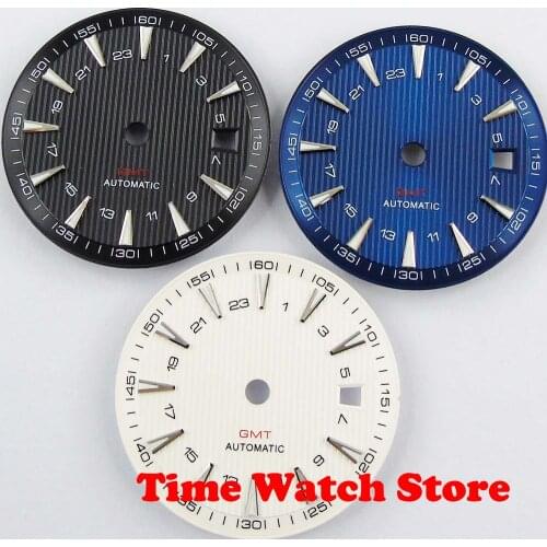 Luxury 31mm watch strile dial men white blue black luminous silver marks Date fit 3804 ETA 2836 Miyota 8215 movement 999