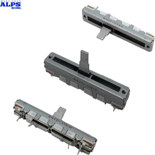 5 pcs Made in Japan 4.5cm Direct sliding Potentiometer Mixer pusher Mono B10K 45mm Handle height 10mm