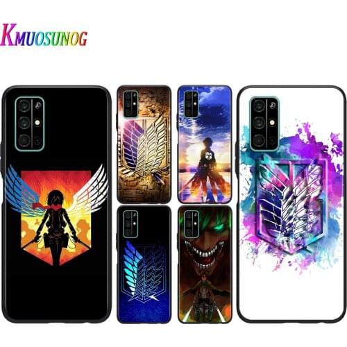 Silicone Cover Anime Attack On Titan For Honor V30 View 20 V20 30i 30S 30 20S 20E 20i 20 Lite Pro Plus Phone Case